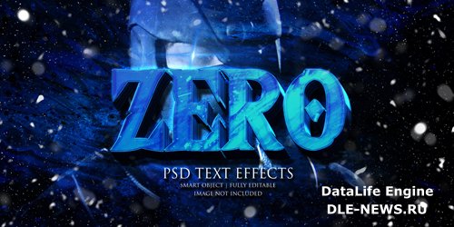 Zero text effect psd