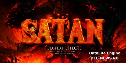 Satan text effect psd