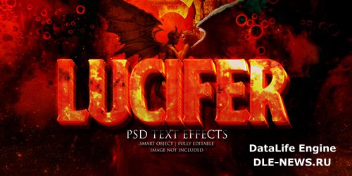 Lucifer text effect psd