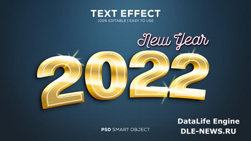 Easy to use and editable 2022 psd text effect psd