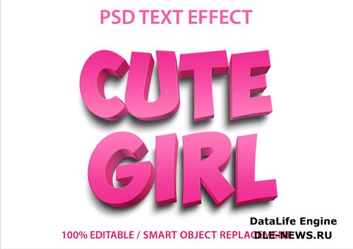 Cute girl design psd