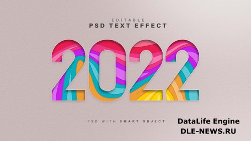 2022 paper style text effect psd