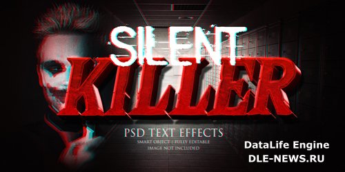 Silent killer text effect psd