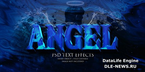 Angel text effect psd