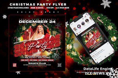 Christmas Party Flyer Special Music Show