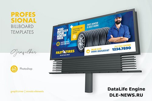 Auto Tires Billboard Templates