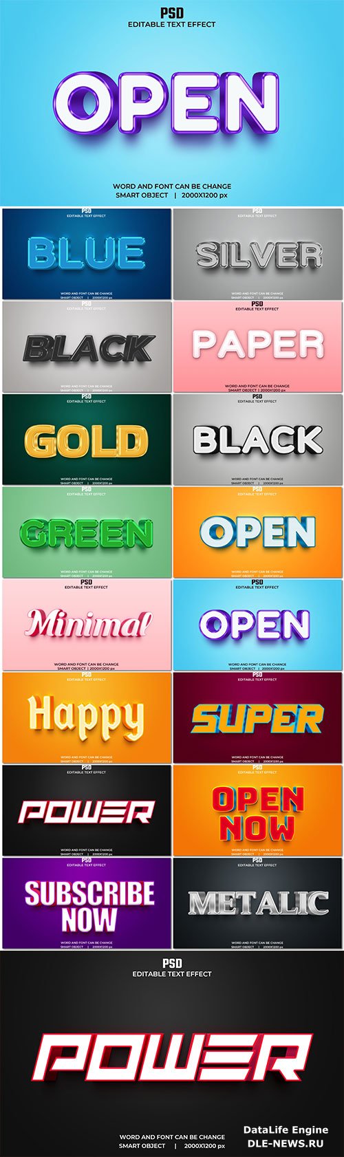 Psd text effect set vol 18