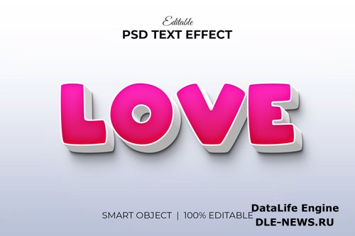 Snow editable 3d text effect mockup premium psd