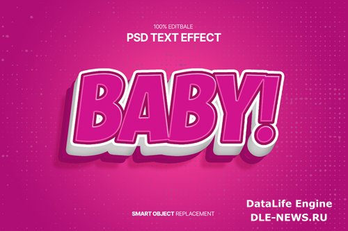 Editable text effect in modern trend style psd