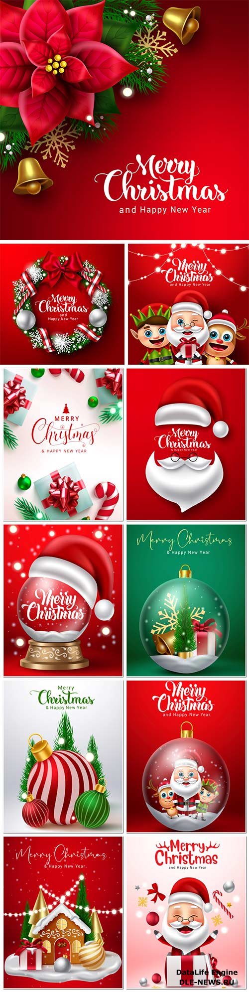 Merry christmas greeting vector background