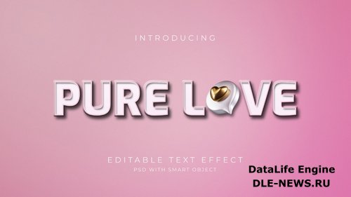 Pure love text effect psd