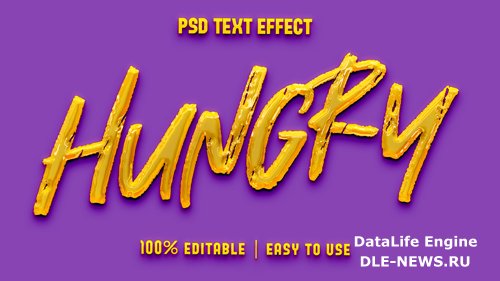 Hungry psd text effect psd