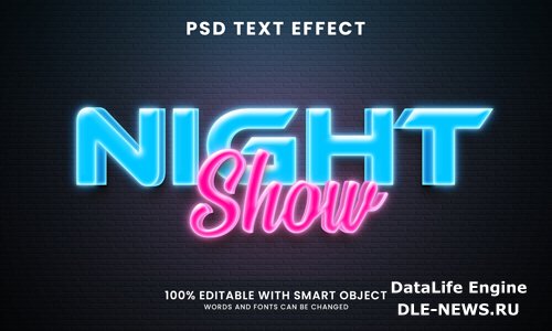 Neon text effect template