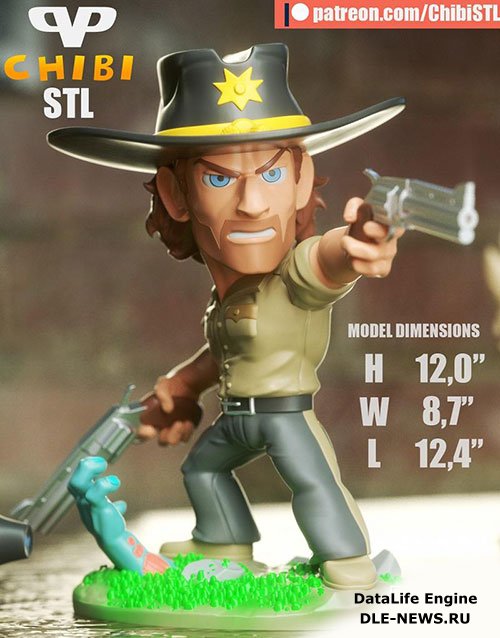 3DXM - Walking Dead Rick Grimes Chibi