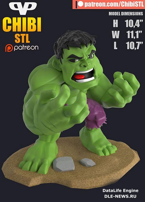 3DXM - Chibi Hulk