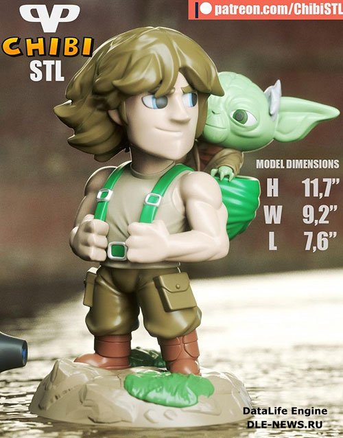 3DXM - Luke and Yoda Chibi