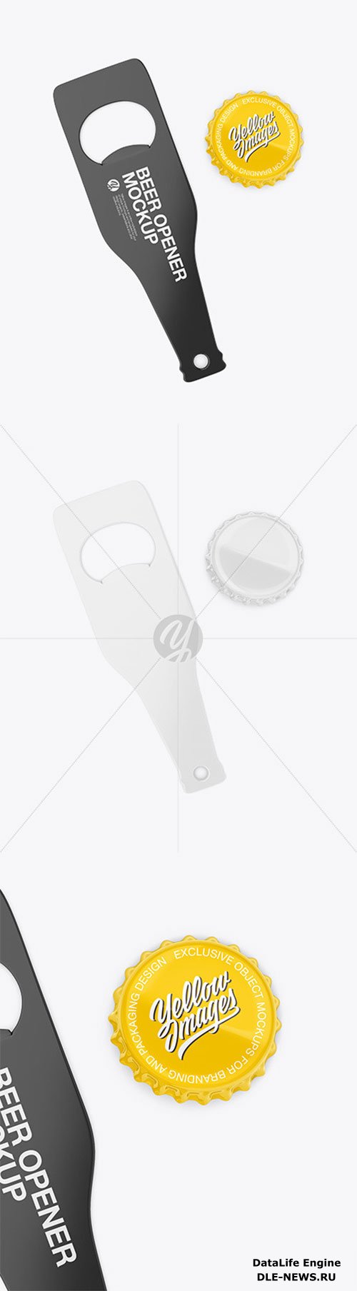 Glossy Bottle Opener with Cap 72404
