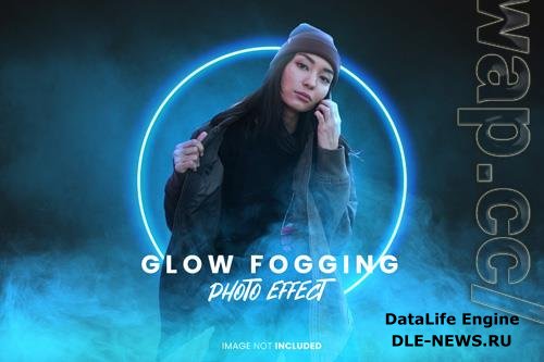 Glow fogging photo effect psd