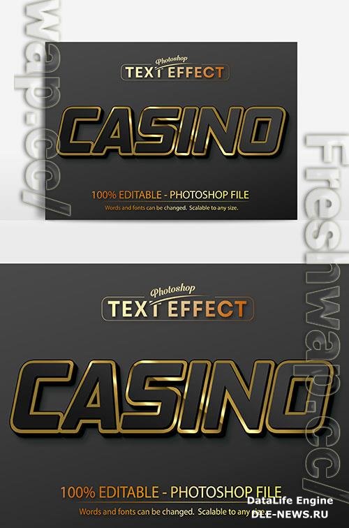 Nice psd text effect casino