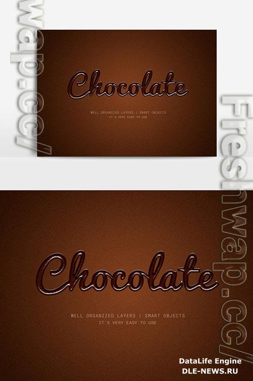 Chocolate 3d text effect