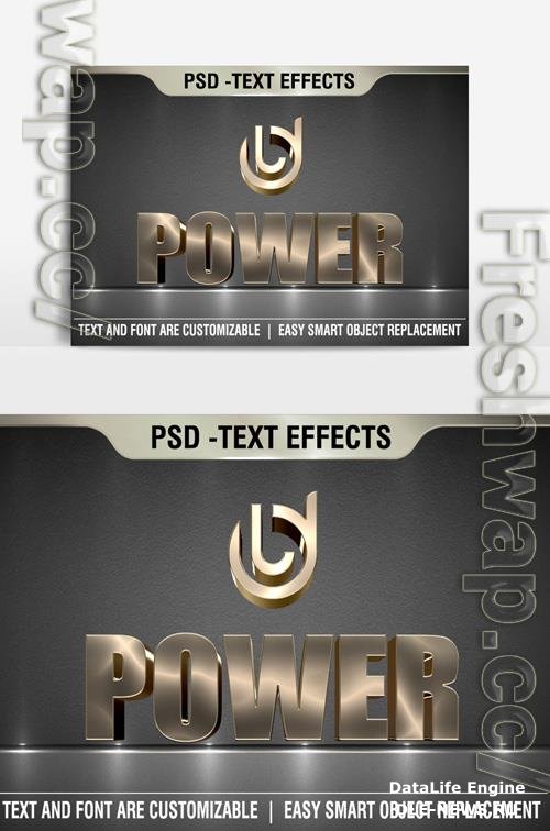 Text effect Power text 3D correction