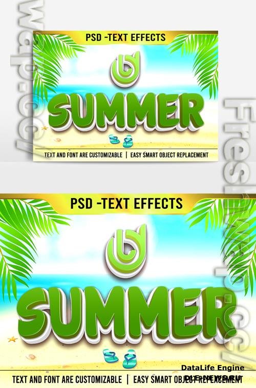 Summer text effects Text 3D correction