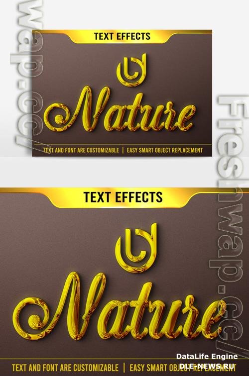 Text effect nature text 3d correction