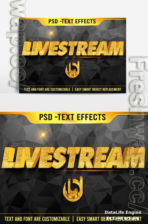 Live effect Livestream Text 3D