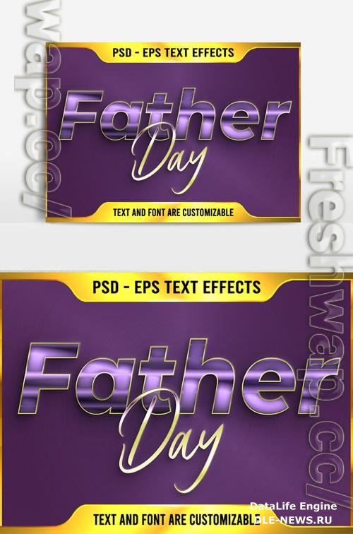 Father text effects beautiful 3D Effect in vector