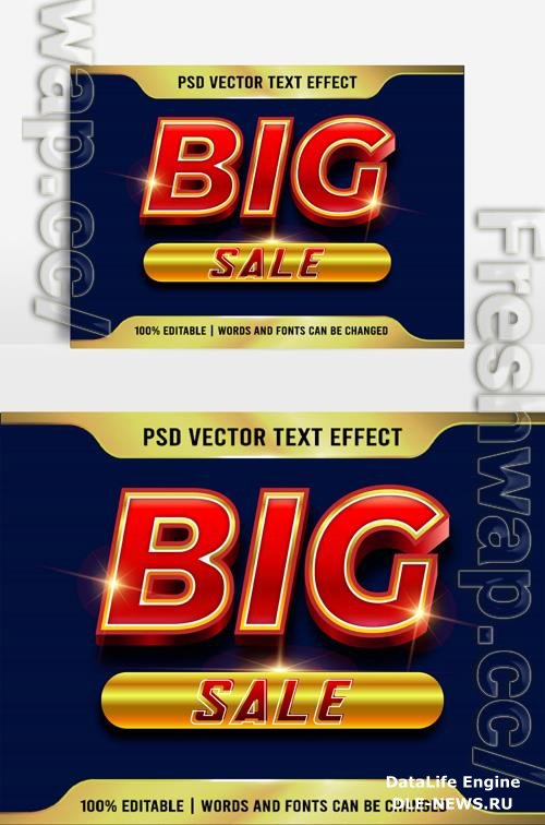 Big Sale Text Effects Beautiful 3D Effect