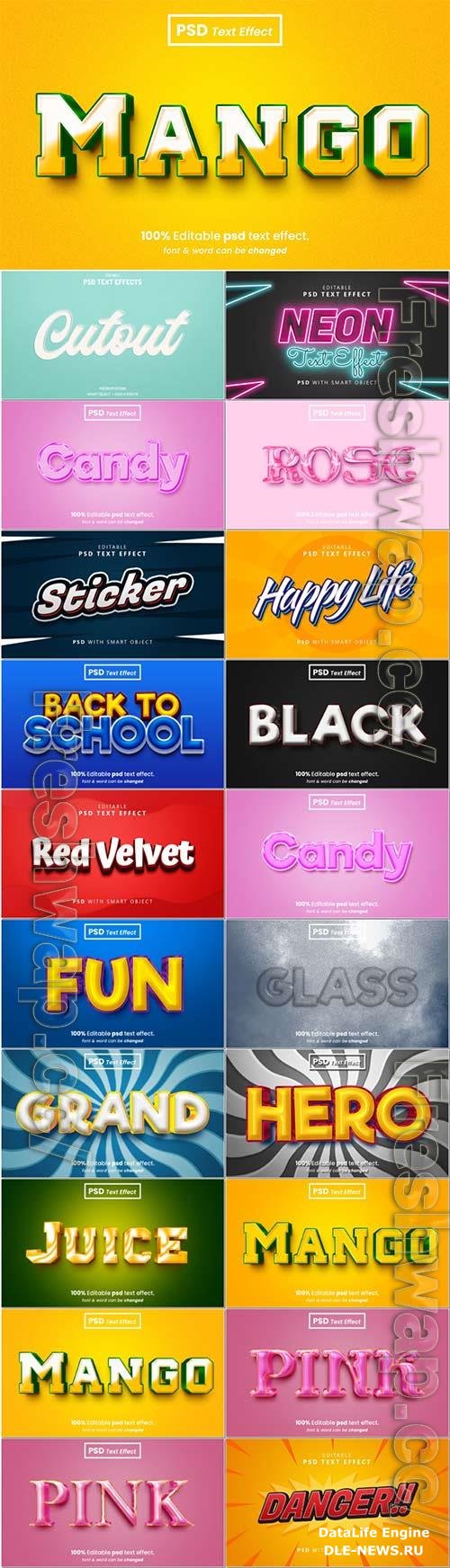 Psd text effect set vol 392