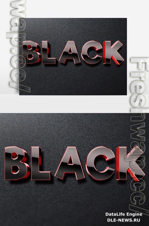 Psd Text 3D very beautiful Black