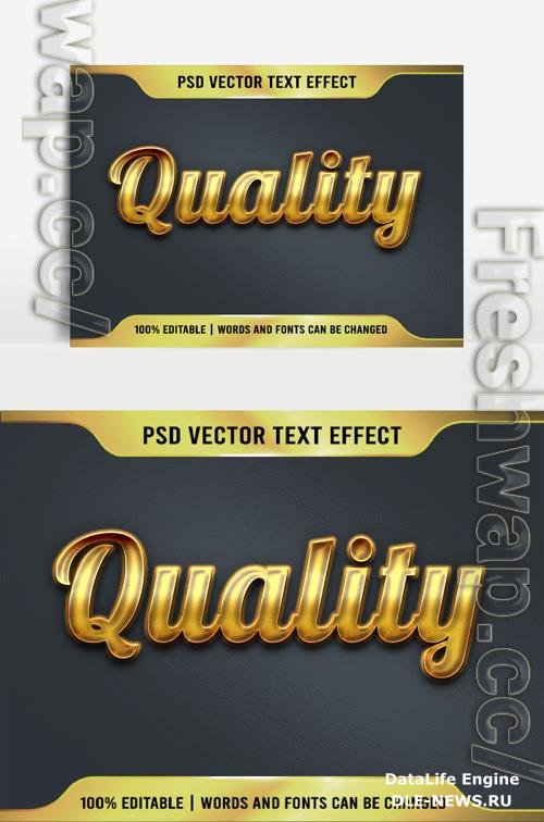 Psd Quality golden text very beautiful