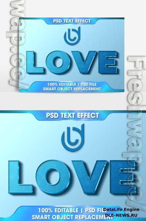 Psd Letter word effect text 3D Love