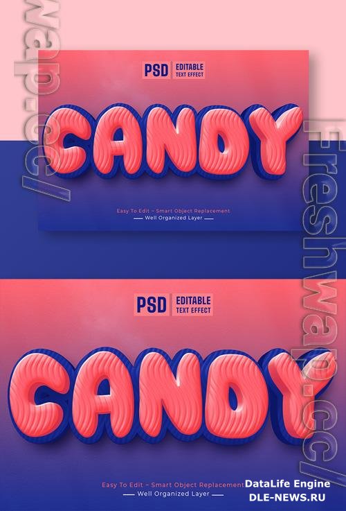 Psd Candy 3d editable text style effect