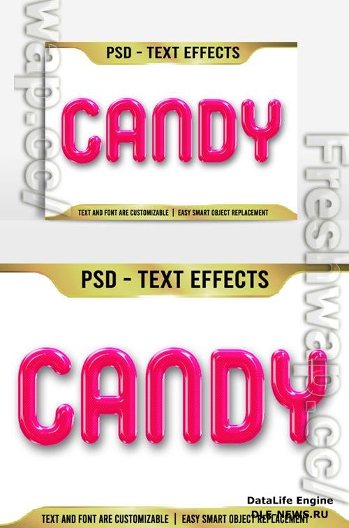 Psd Candy Text 3D very beautiful