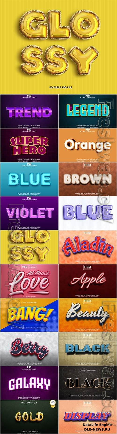 Psd text effect set vol 409