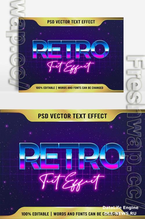 Beautiful text effect 3D Effect Retro