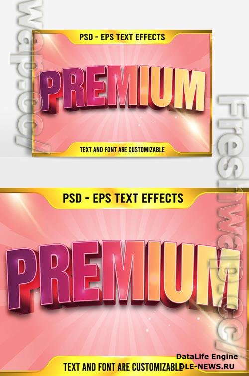 Beautiful Premium text effect 3D Effect