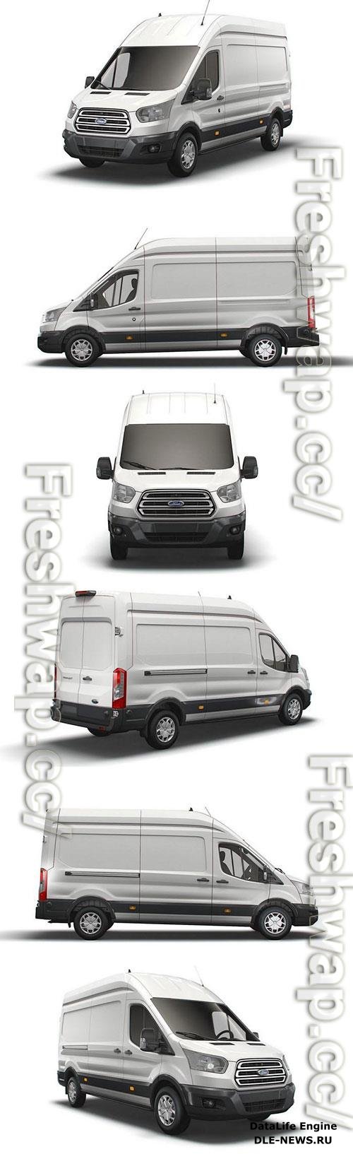 Ford Transit Van L3H3 2018 3D Model