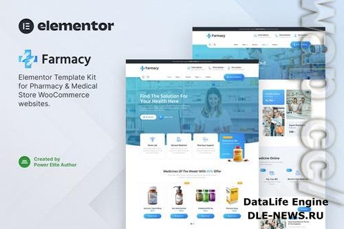 ThemeForest - Farmacy - Pharmacy & Medical Store Elementor Template Kit 38261805