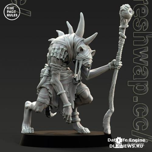 One Page Rules - Beastmen Shaman 3D Print