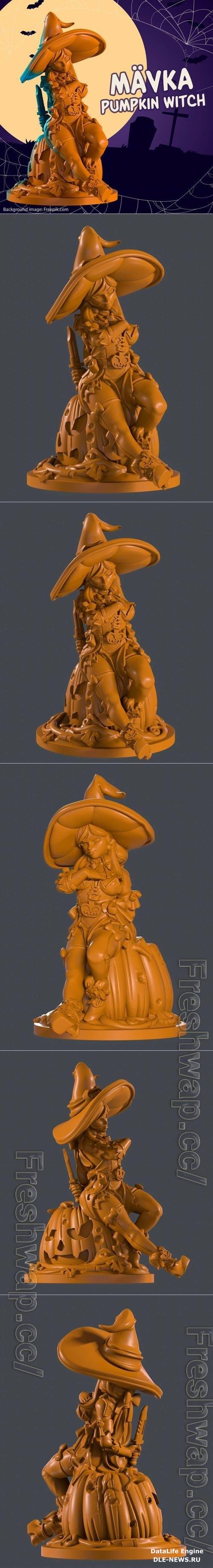 Pumpkin Witch Mavka 3D Print