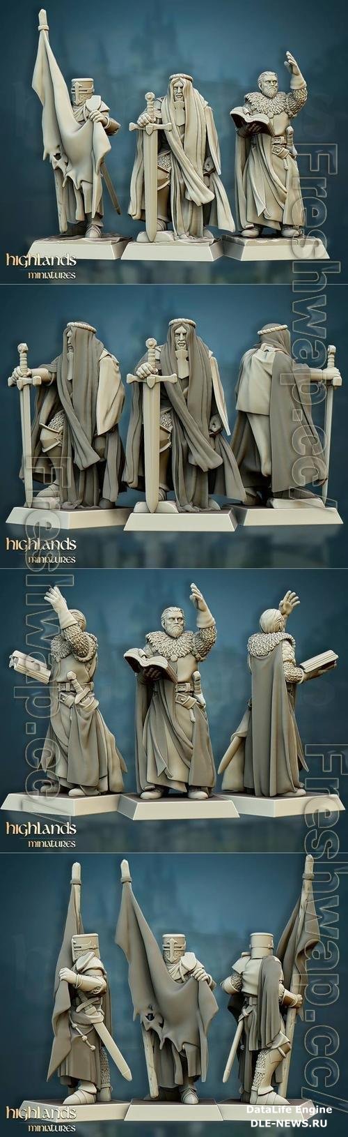 Highlands Miniatures - Crusaders Command Group 3D Print