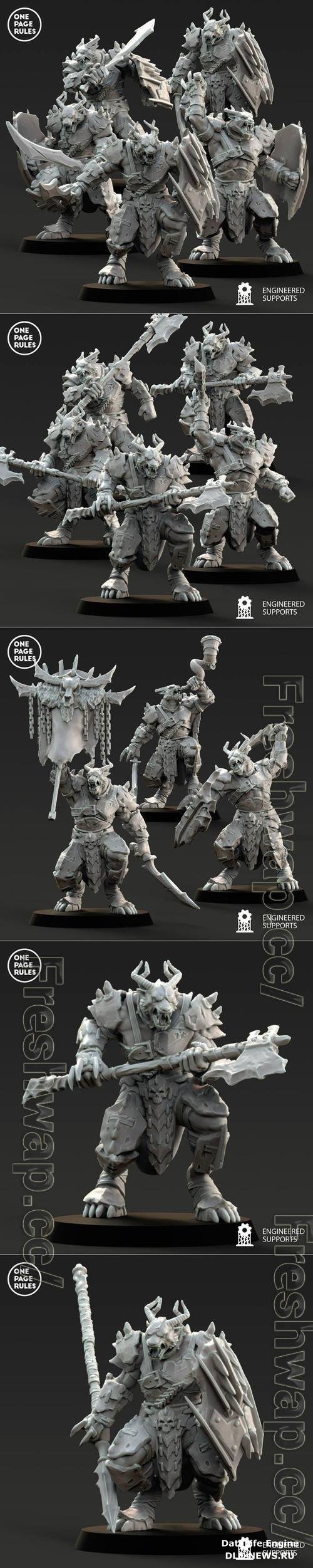 One Page Rules - Beastmen Elites 3D Print