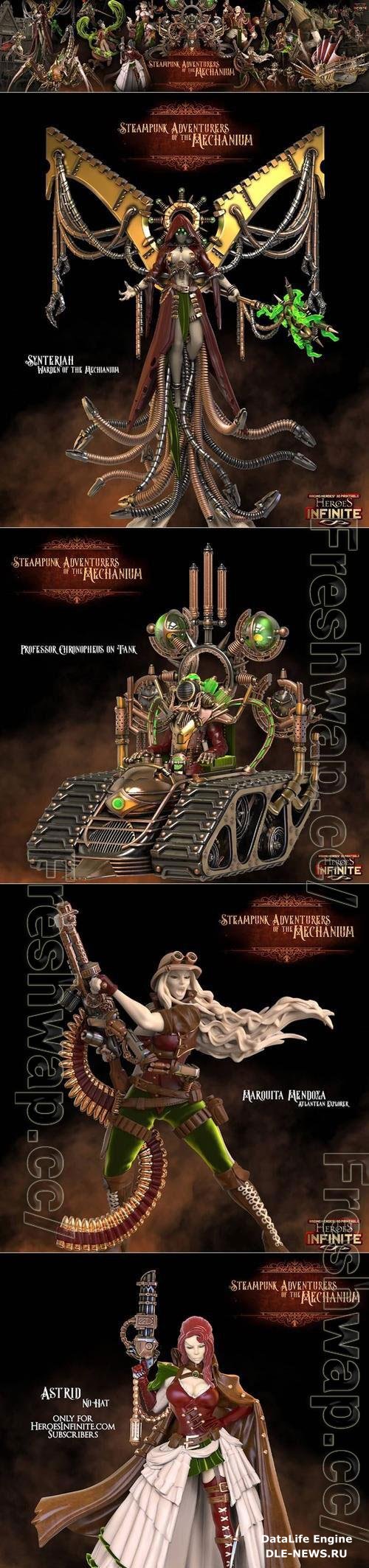 Heroes Infinite - Steampunk Adventurers of the Mechanium June 2022 3D Print