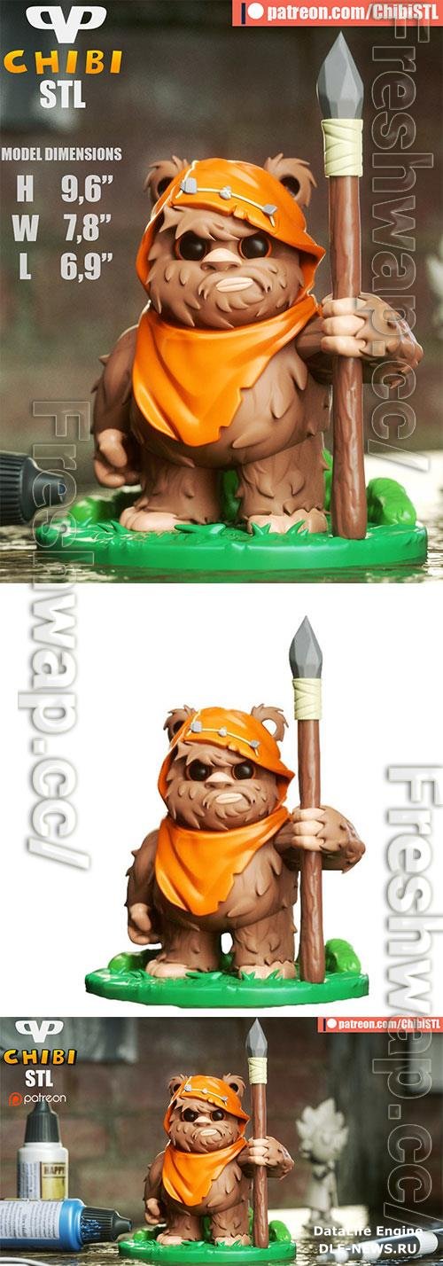 Ewok Chibi 3D Print