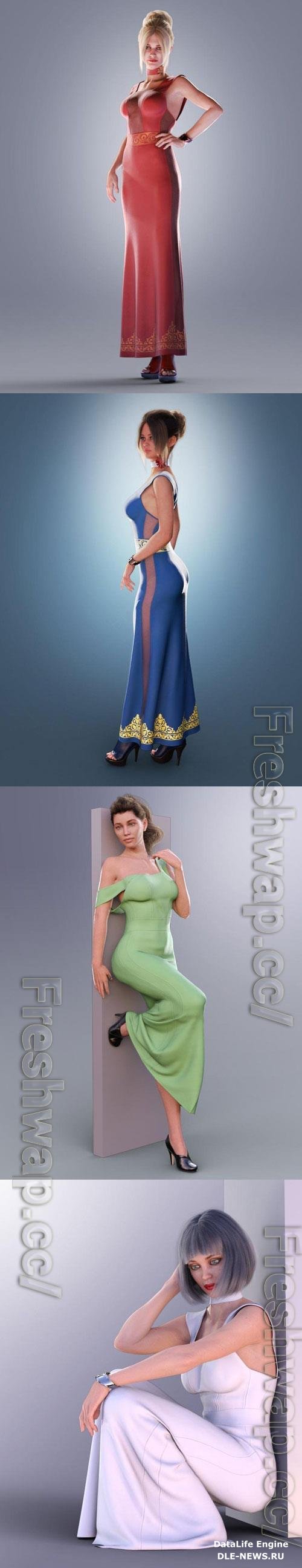 dForce COG Evening Dress for Genesis 8 Female(s)
