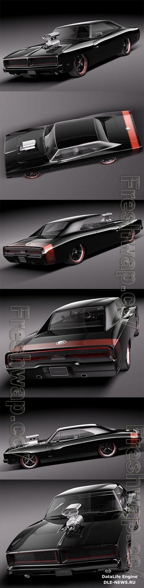 Dodge Charger 1969 custom 3D Model