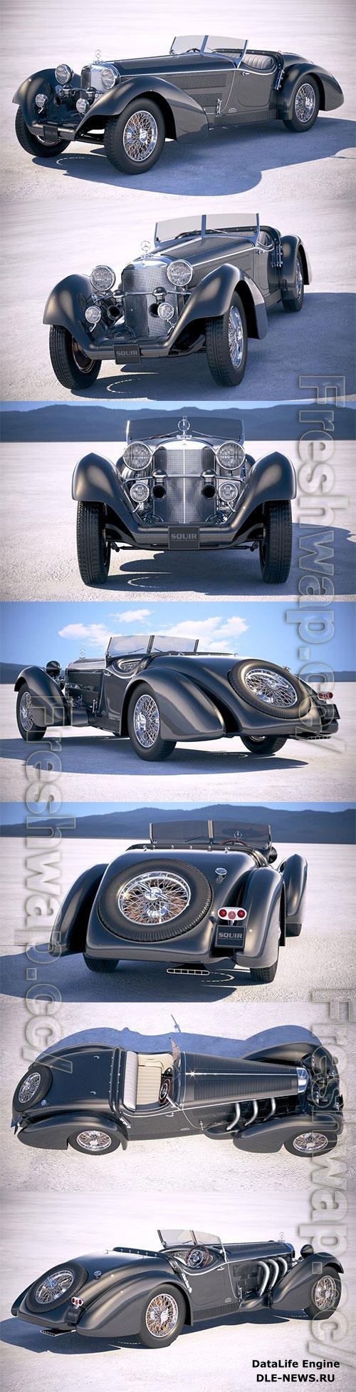 Mercedes-Benz SS Roadster 1930 3D Model